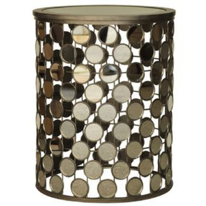 Socle de table basse de luxe en aluminium moulé avec motif abstrait et plateau supérieur en métal argenté poli brillant pour salon - Product Image 6