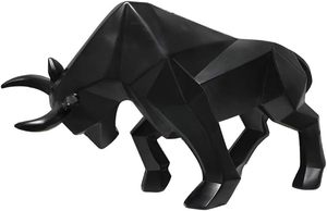 Figurine de taureau en résine polymère - Sculpture abstraite Art Déco pour la décoration de la maison, idéale pour les anniversaires, les mariages et les célébrations - Product Image 4