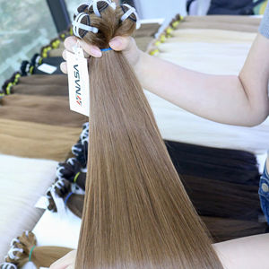 Extensions de cheveux tissées à prix d'usine, cheveux vietnamiens double drawn, 100 grammes, couleurs foncées, 20 pouces - Product Image 1