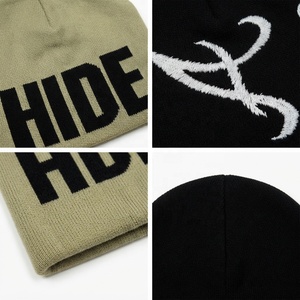 Unisex <b>Acrylic</b> Beanie With Embroidery <b>Letter</b> Pattern Street Style Winter Hat 56-58CM - Product Image 4