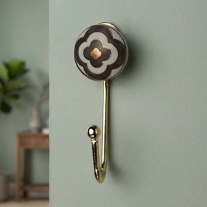 Modern Ceramic + <b>Metal</b> Waterproof Eco-Friendly Vintage Wall Hook with Single <b>Coat</b> <b>Hanger</b> for Clothing - Product Image 5