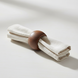 Handcrafted Wooden Napkin Rings <b>Set</b> <b>Rustic</b> Natural Wood Napkin Holders for <b>Dining</b> <b>Table</b> Decor Wedding Party Hotel Use Premium - Product Image 3