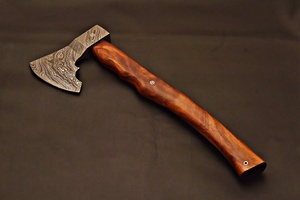 Handmade High Quality Damascus Steel Bearded <b>Viking</b> <b>Axe</b> with Wooden Handle Outdoor Survival Camping Hatchet OEM ODM - Product Image 2