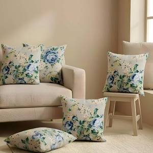 Export Quality 100% Cotton Customized Embroidered <b>Cushion</b> Cover – Modern Home Decor Design - Product Image 1
