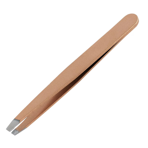 Nuevas Pinzas para Cejas de Acero Inoxidable con Punta Inclinada, Ligeras y Duraderas para Uso en Casa o Salón de Belleza - Product Image 1