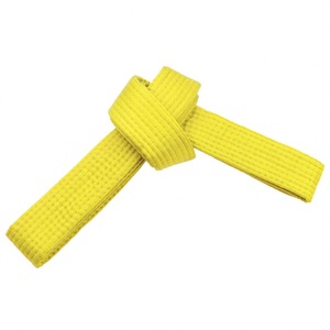Cinturones de Artes Marciales con Logotipo Personalizado, Cinturones de Taekwondo de Alta Calidad, Cinturones Amarillos de Taekwondo y Karate, Unisex, Precio al por Mayor, Aprobados por la WT - Product Image 4