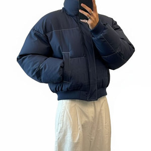 Custom Men's Hooded Puffer Jacket Streetwear Personalized Front Zipper <b>Winter</b> Coat with Premium Insulated <b>Quilted</b> Outerwear - Product Image 2