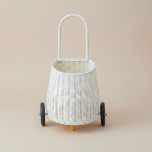 ตะกร้าใส่ของเด็กแบบมีล้อ วัสดุหวาย ใช้เป็นกระเป๋าเดินทางได้ มีจำหน่าย - Product Image 1