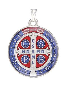 Large Saint Benedict Medal 2 inch Diameter Antique Bronze Bronze - Product Image 2