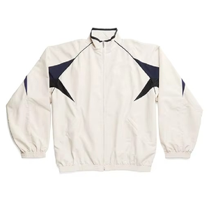 Veste coupe-vent en nylon pour homme XL, style vintage, veste de sport décontractée, patchwork, fermeture éclair, logo personnalisé - Product Image 3