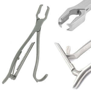 คีมจับกระดูกแบบมีตัวล็อคพร้อมระบบแร็ทเช็ต เครื่องมือผ่าตัดกระดูกออร์โธปดิกส์ ทำจากสแตนเลสสตีล สำหรับการปลูกถ่ายรากฟันเทียม - Product Image 5