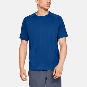 Camiseta de Manga Corta para Hombre, Cuello Redondo, 100% Algodón, Estilo Casual, Estampado Jersey, Corte Holgado, Secado Rápido, Azul - Product Image 4