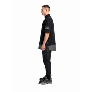เสื้อยืดเทคแวร์ผู้ชายไซส์ใหญ่ ผ้าฝ้ายผสมไนลอน คอเต่า ป้าย OEM แบบกำหนดเอง ทรงโอเวอร์ไซส์ สตรีทแวร์แบบโมดูลาร์ - Product Image 3