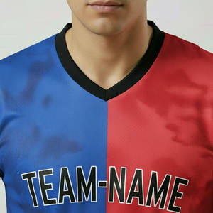 เสื้อฟุตบอลคุณภาพสูง ระบายอากาศได้ดี ลายทางแบบซับลิเมชั่น แขนสั้น ไซส์ใหญ่ สำหรับฤดูร้อน - Product Image 4