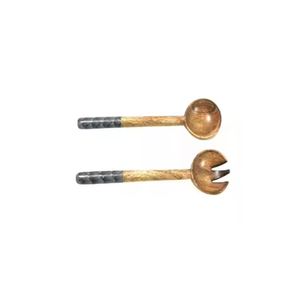 Cucharas de madera hechas a mano de alta calidad con mango impreso, para servir, con diseño minimalista para uso en exteriores. - Product Image 1