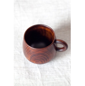 Premium Wooden Mug Handcrafted Solid Wood Coffee <b>Cup</b> Rustic Style Eco Friendly Drinkware for Home Cafe Restaurant Use - Product Image 1