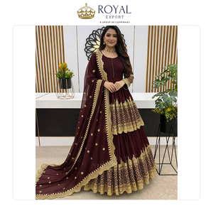 Colección de Diseñador de Ropa India de Alta Calidad, Traje Sharara de Georgette Sintética con Bordado de Lentejuelas, Ampliamente Vendido - Product Image 3