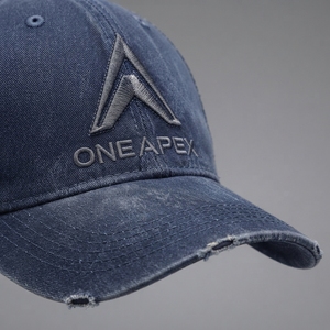 Gorra de béisbol tipo trucker de malla Custom One Apex con logo bordado, de algodón lavado, ajustable, unisex, estilo streetwear. - Product Image 6