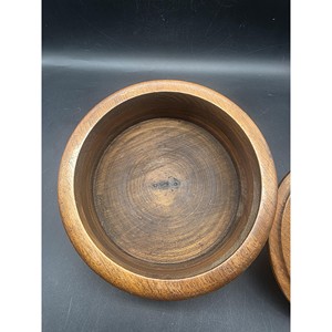 Hand-Turned Sheesham <b>Wood</b> Fruit Bowl Dark Walnut Wholesale India - Product Image 3