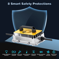 Chargeur de batterie intelligent XYM 7S Lithium 24V/36V/48V 15A avec protection IP65, efficacité de 92% pour véhicules électriques et bateaux électriques