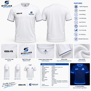 Camiseta Deportiva de Poliéster para Hombre, Transpirable, de Manga Corta, para Entrenamiento, con Ribete en Contraste y Detalles Reflectantes - Product Image 1