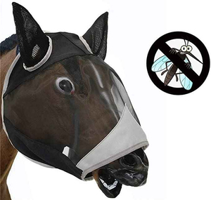 Máscara Antimoscas Premium Personalizable para Caballos con Malla Transpirable, Protección de Orejas Ajustable y Duradera, Equipo para el Cuidado Equino, Ajuste Cómodo - Product Image 3