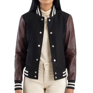 Veste courte personnalisée de style universitaire pour femmes, design All Star Fearless, streetwear, bomber, logo OEM disponible, respirante, en laine d'hiver - Product Image 3