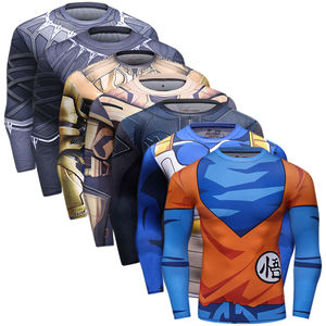 T-shirt de sport pour homme inspiré de l'anime, à manches courtes, compressif, respirant, écologique, imprimé numériquement, protection contre les éruptions cutanées, logo personnalisé - Product Image 3