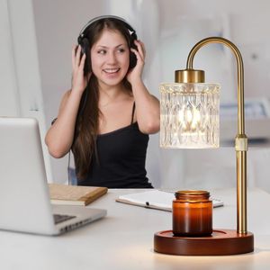 Antique Brass Electric Wax Melt Warmer Home Decor Scented Jar Candle Warmer Lamp <b>Dimmer</b> Timer for Mother's Day Birthday Gift - Product Image 5