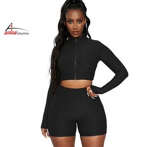 เสื้อครอปแขนสั้นเข้ารูปสำหรับผู้หญิง,เสื้อครอปเสื้อสเว็ตเตอร์100% โพลีเอสเตอร์พิมพ์โลโก้ได้ตามต้องการ - Product Image 1