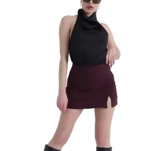 Falda de mujer 2026, nuevo estilo, mejor diseño, pantalones cortos de mujer con estampado estilo sol, faldas de mujer de cintura alta baratas en colores sólidos - Product Image 1