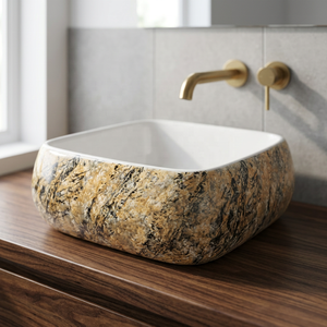 Modern Rectangular Ceramic Countertop Wash Basin White Eco Friendly Vessel Sink Hospital Villa Decor - Product Image 3