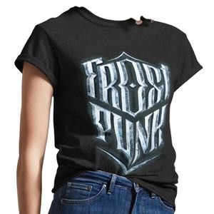 Camiseta de mujer estampada 100% algodón calidad Premium precio barato ropa de mujer de manga corta de moda diseño personalizado - Product Image 2