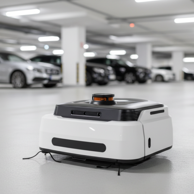 LiDAR navigation (25m range) commercial floor cleaning robot for garage cleaning - customization available