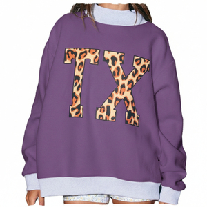 Sudadera Oversize Casual de Invierno para Mujer con Forro Polar, Cuello Alto, de Felpa Suave de Poliéster/Algodón, Estilo Urbano, Bordada, de Secado Rápido - Product Image 1