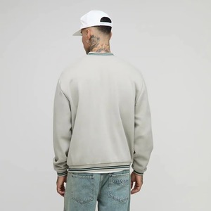 Hot Sale <b>Men's</b> 100% Wool Varsity Jacket for <b>Men</b> Street Wear Oversized Contrast Rib Hip Hop <b>Long</b> Sleeve Baseball <b>Coat</b> For Autumn - Product Image 5