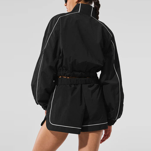 Ensemble court coupe-vent confortable pour femmes avec taille personnalisable, ensembles deux pièces élégants, ensembles de shorts d'été - Product Image 6