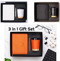 Liviya Umweltfreundlicher PU-Leder Papier-PVC-Einband Organizer Planer Geschenkbox mit Individuellem Logo - Tragbare Luxus-Geschäftsförderung Schwarze Ausführung