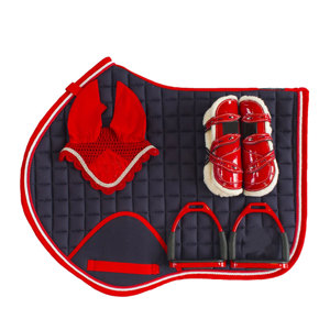 Luxury Horse Saddle Pad Set with Quilted Pad Matching Boots and <b>Ear</b> Net GUJJAR INTERNATIONAL - Product Image 6