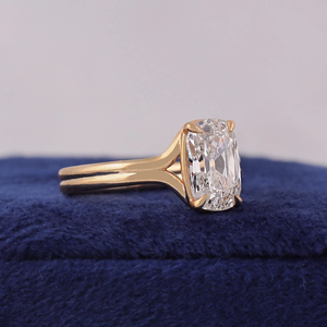 Women's Emerald Cut Diamond Engagement Ring WHITE Gold Prong Setting Classic Style - Product Image 4