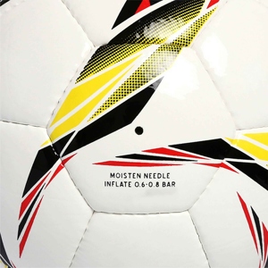 Ballon de football blanc, orange et bleu, cousu à la machine, en PU, pour entraînement professionnel et matchs - Product Image 4
