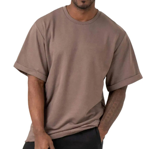 2026 Custom <b>Logo</b> Men's Polyester Neck Baggy T-Shirt Plus Size Blank High Quality 220 Gsm Eco-Friendly Fabric Short Sleeve - Product Image 4