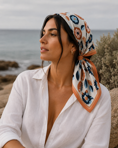 Breathable Digital Print Adult Silk <b>Square</b> <b>Scarf</b> Women European American Pattern Reversible All Seasons Daily Wear Accessory - Product Image 3