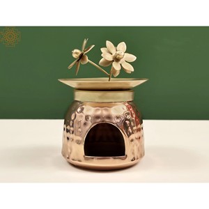 Brûleur de diffuseur de conception de fleur de 5 pouces fait à la main et porte-encens d'aromathérapie pour la décoration intérieure - Product Image 3