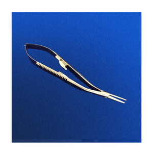 Porte-aiguille de micro-chirurgie Castroviejo O R de haute qualité, 5,5 pouces, à pointe angulaire, manuel, en acier inoxydable, instrument médical - Product Image 4