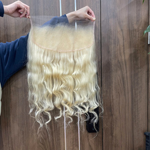 SUPER PROMO ÉTÉ : Extensions de cheveux blonds naturels lisses avec fermeture en dentelle et frontal, dentelle HD, prêtes à être expédiées - Product Image 2