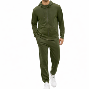 Ensemble de survêtement personnalisé pour équipe, tenue d'entraînement sportif, football, course à pied, vêtements de sport, séchage rapide, 100% coton, à capuche, antibactérien, OEM - Product Image 5