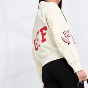 Women’s Vintage Letterman Varsity Jacket OEM Custom Leather Sleeves with Embroidery, College Style - Product Image 3