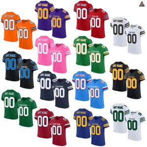 เสื้ออเมริกันฟุตบอลแบบใหม่ปี 2025 พิมพ์ลายด้วยความร้อน เย็บติดหมายเลข 17 อดัมส์ 8 เวิร์ส 9 สแตฟฟอร์ด 12 นาควา แรมส์  ต้านเชื้อแบคทีเรียด้านหน้า - Product Image 1