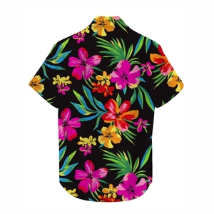 เสื้อชายหาดพิมพ์ลายแบบซับลิเมชั่น แห้งเร็ว ระบายอากาศดี ป้องกันรังสียูวี สไตล์ฮาวาย สำหรับวันหยุดฤดูร้อน กระดุมทรงแตร ลำลอง พิมพ์ลายสั้น - Product Image 5